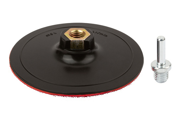 Насадка для УШМ ELITECH опорная пластиковая, липучка, жесткая,115мм,М14, адаптер 1820.162500 (1/25)