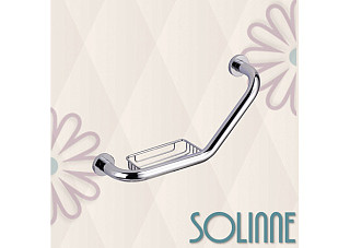Поручень L образный с мыльницей Solinne Base 11425, хром (2557.005)