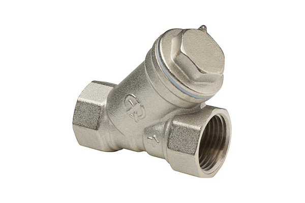 Фильтр латунный/никелированный косой AQUALINK ДУ20 (3/4) Г/Г (1325) (100/10) 