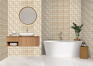 Панель ПВХ фотопечать Gold Tiles (2700х250мм) 8274