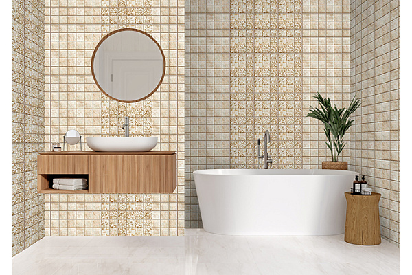 Панель ПВХ фотопечать Gold Tiles (2700х250мм) 8274