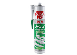 Герметик акриловый (мастика) SOMA FIX (силиконизированный FLEXI, белый, 310мл) Турция S190