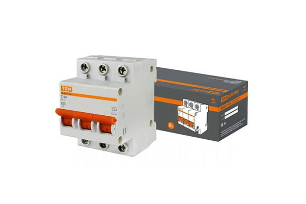 Авт. выкл.TDM ВА47-63 3Р 40А 4,5кА х-ка С (0218-0023)