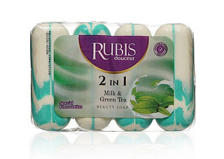 Мыло туалетное Rubis  Milk&Green Tea 360гр (627)