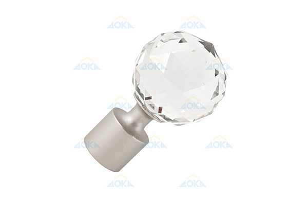 Наконечник металлический D16 Кристалл сатин уп 2 шт