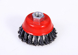 Щетка для УШМ MATRIX 75 мм, М14, "чашка", крученая металлическая проволока (74624)