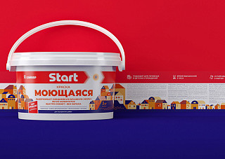 Краска ВД СТАРТ моющаяся белоснежная ( 7,0кг)