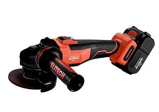 УШМ ELITECH 18БЛ аккум.(ф125,б/щет,18В,1х4.0Ач Li-ion,4500/6500/8500об/м,пл.пуск,2,6кг)Е2213.001.02