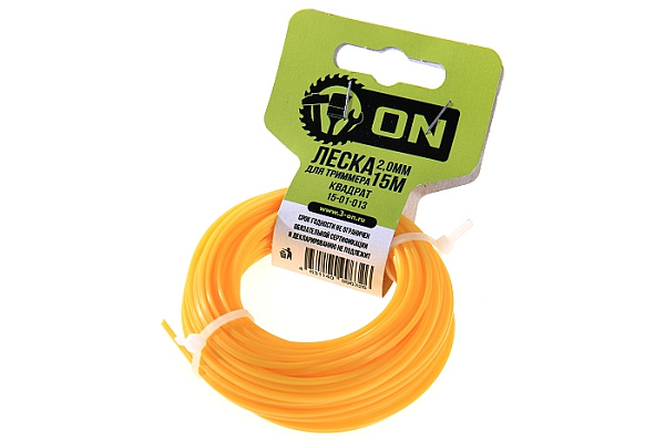 Леска для триммера ON квадратная 2,0мм х 15м (15-01-013)
