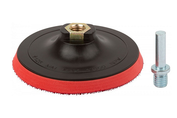 Насадка для УШМ ELITECH опорная пластиковая, липучка, мягкая, 125мм, М14, адаптер 1820.161700 (1/10)