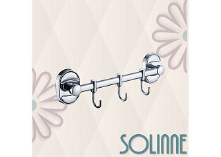 Кронштейн настенный 3 крючка Solinne Modern 16213, хром (2536.305)