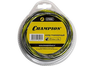 Леска CHAMPION Tornado витой квадрат 3,0мм х 12м (С7052)