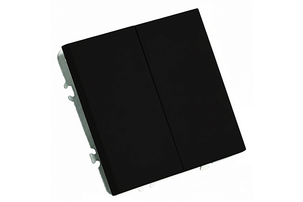 Выключатель Feron 2-клавишный (механизм) 250В 10А  Эмили RSW10-5104-05 черный уголь 49840