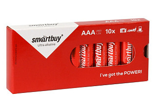Элемент питания 03 SMARTBUY LR03/10 box (10/800) (SBBA-3A10BX) (3178)