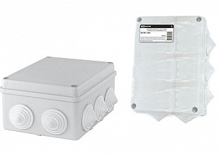 Распаячная коробка TDM ОП 150х110х70мм, крышка, IP55, 10 гермовводов, инд. штрихкод (1401-1242)