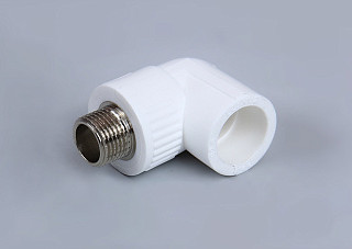 Угол ПП комбинированный НР 25х1/2" Lammin БЕЛЫЙ (80/20) 