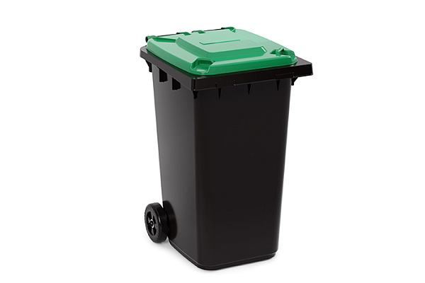 Бак для мусора на колесах 240л серо-синий уп.1 г.Октябрьский М5937