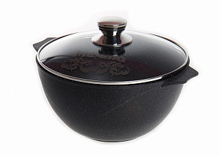 Казан для плова, антиприг.покр.Гранит black г.Кукмор 4,0л (арт.54802)