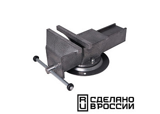 Тиски слесарные поворотные Калибр  ТПСН-200ИС (200мм, стальные)