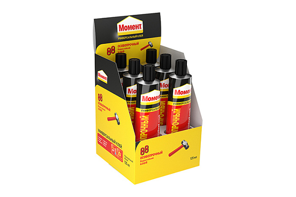 Клей МОМЕНТ-88 Шоу-бокс 125мл (1273052)/48 
