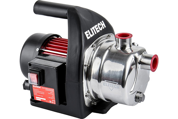 Насос поверхностный ELITECH НП 600Н (Нерж,600Вт,Напор-33м,Глубина-7м, 3,5бар, 45л/м)