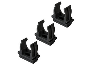 Крепеж-клипса для трубы AGIS Profile ПНД 20мм черная 71.02.01.20.50 (кратно 100)(701)