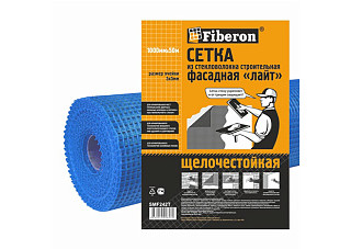 Сетка строительная FIBERON ФАСАДНАЯ 1000мм.х43м синяя, 5х5 SMF242T/4