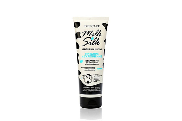 Шампунь для волос DELICARE milk&silk питание 250мл (957) 366