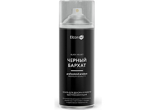 Эмаль для декора и мебели быстросохнущая Elcon черный бархат, аэрозольная (520 мл)