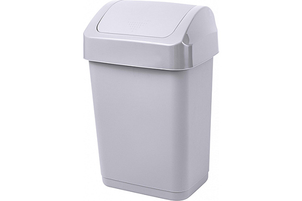 Контейнер для мусора Step 50л с крышкой-маятником, серый (SC480511025)