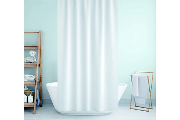 Шторы для ванн полиэстер JACKLINE BS-0010 White 180х200 (1/30)