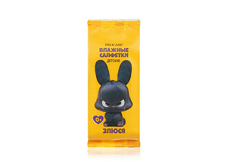 Салфетки влажные Delicare детские mini зайчик Злюся 8шт (524)