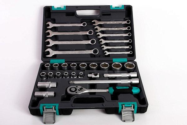 Набор STELS слесарно-монтажный,1/2, CrV, 31 предметов, пр-во Тайвань (14102)