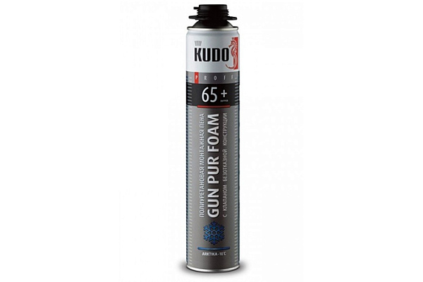 Пена монтажная полиуретановая KUDO PROFF 65+ ARKTIKA (ЗИМА) всесезонная (1000мл)