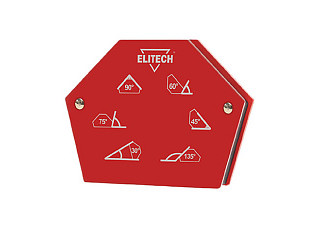 Магнитный уголок ELITECH усилие=11,5кг, углы 30/45/60/75/90/135 0606.017400