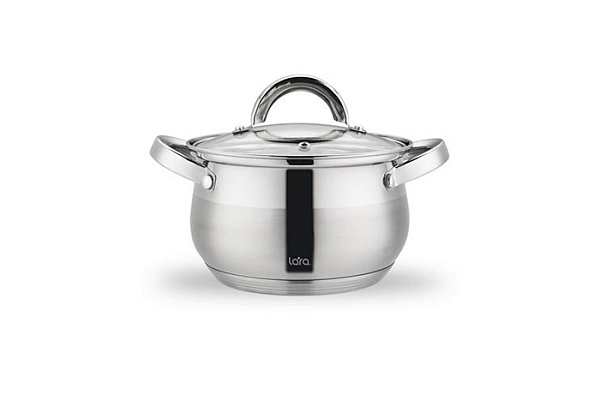 Кастрюля нержавеющая сталь LARA СИМФОНИЯ 2,1л (16x10,5см) (LR02-460)