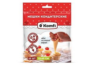 Мешки кондитерские 10 штук в упаковке Komfi/40 (PB010K)