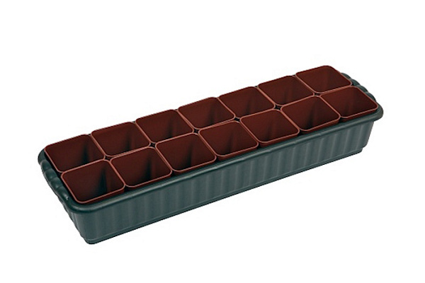 Ящик для рассады  на 14 стаканчиков черный