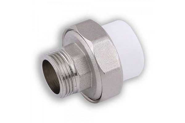 Муфта ПП разъемная НР 25х3/4" VPL БЕЛЫЙ (1/60)