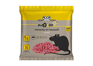 Гранулы от мышей и крыс NADZOR 100гр (368)