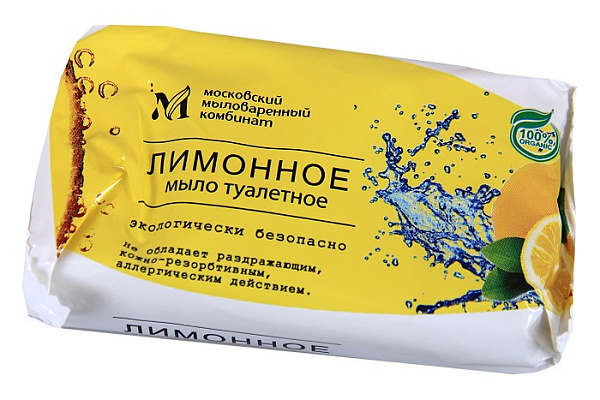 Мыло туалетное ММК лимонное в цветной обертке 100г 1/80 (003/МКТУ1121) 
