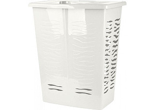 Корзина для белья Keeplex Regular с откидной крышкой, белое облако 60,0л (48х34,5х59,5см) (KL1708)