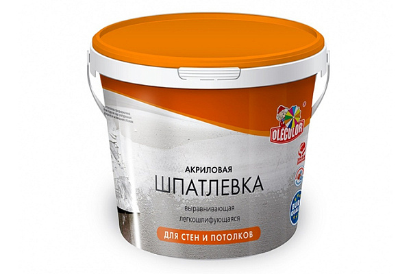 Шпатлевка OLECOLOR акриловая для стен и потолков (1,8кг) 