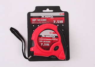 Рулетка MATRIX Rubber 7,5м х 25мм обрезин. (31001)