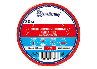 Изолента SMARTBUY Pro, 0.15х15мм, 20м Красная (SBE-IT-15-15-20-r)