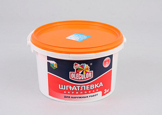 Шпатлевка OLECOLOR акриловая для наружных работ (3,0кг)