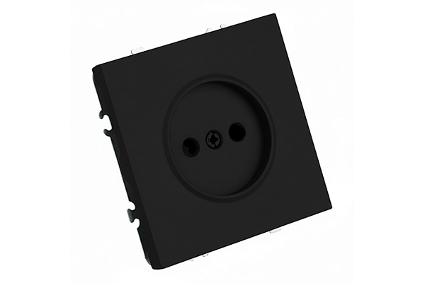 Розетка Feron 1-м. с защит. шт. (механизм) б/з 250В 16А  Эмили RST16-5109-05 черный уголь 49850