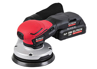 Шлифмашина эксцентр ELITECH HD COS 2012SL (20В, б\щет,1х4,ф150, 6т-10т об/м, ампл2,5мм) E2213.045.01