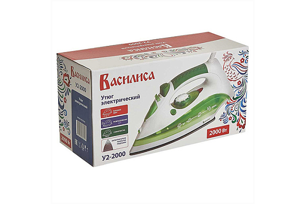 Утюг ВАСИЛИСА У2-2000 белый с зеленым