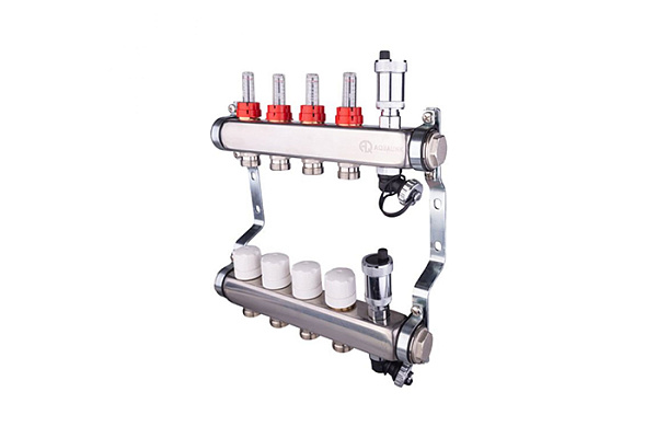 Коллектор AQUALINK 1", 6 выходов 3/4" с расходомерами, слив. кран,авт.возд-ком. (2704)